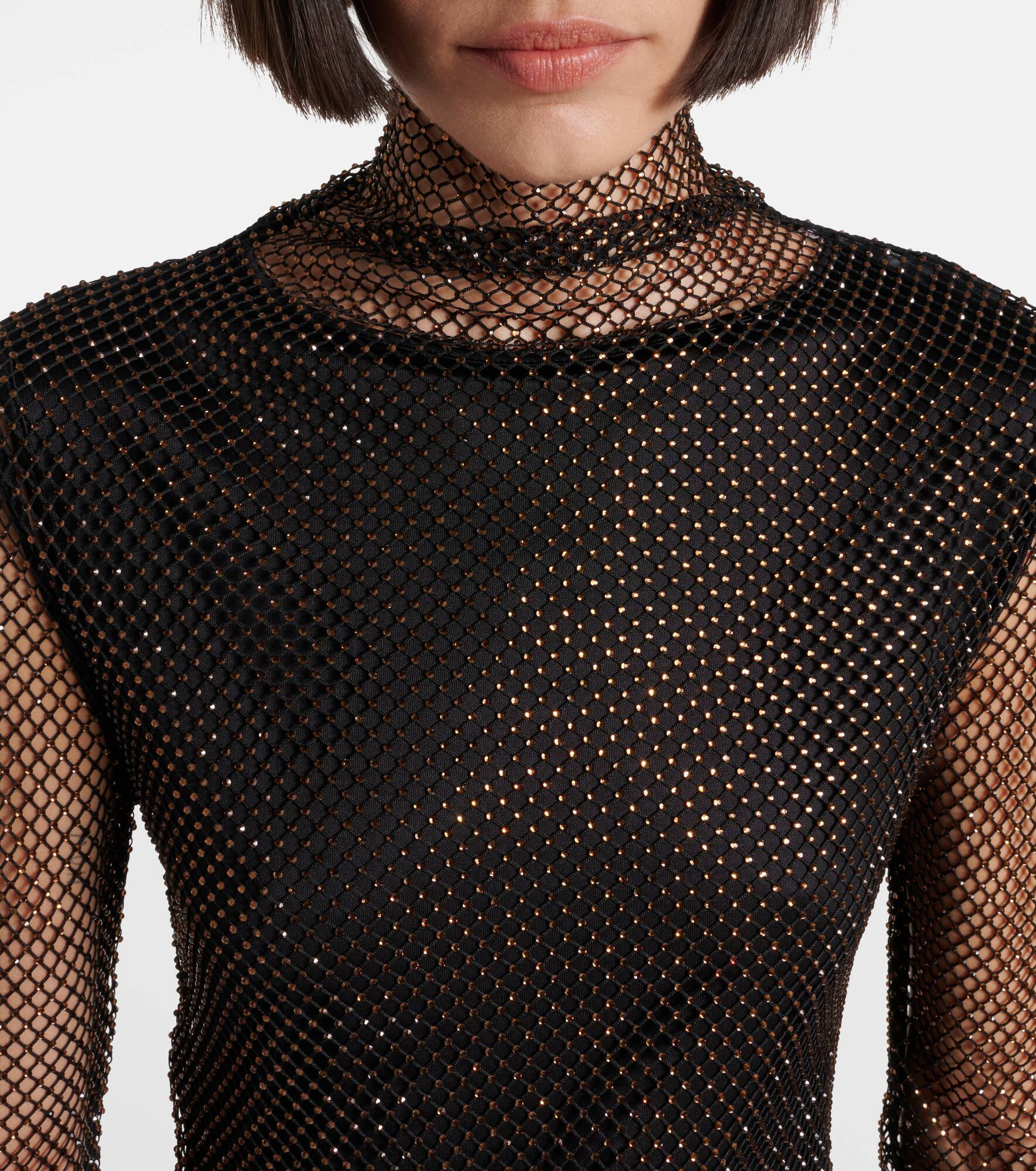 Gerarda embellished mesh top - 4