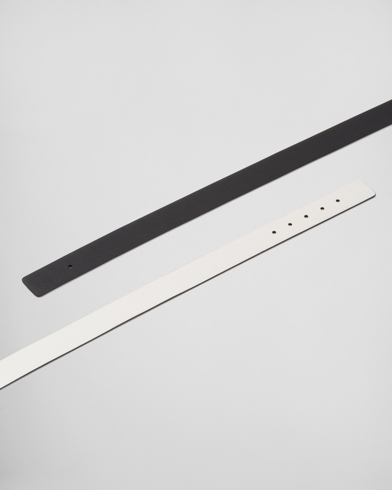 Prada Reversible Saffiano leather belt strap outlook