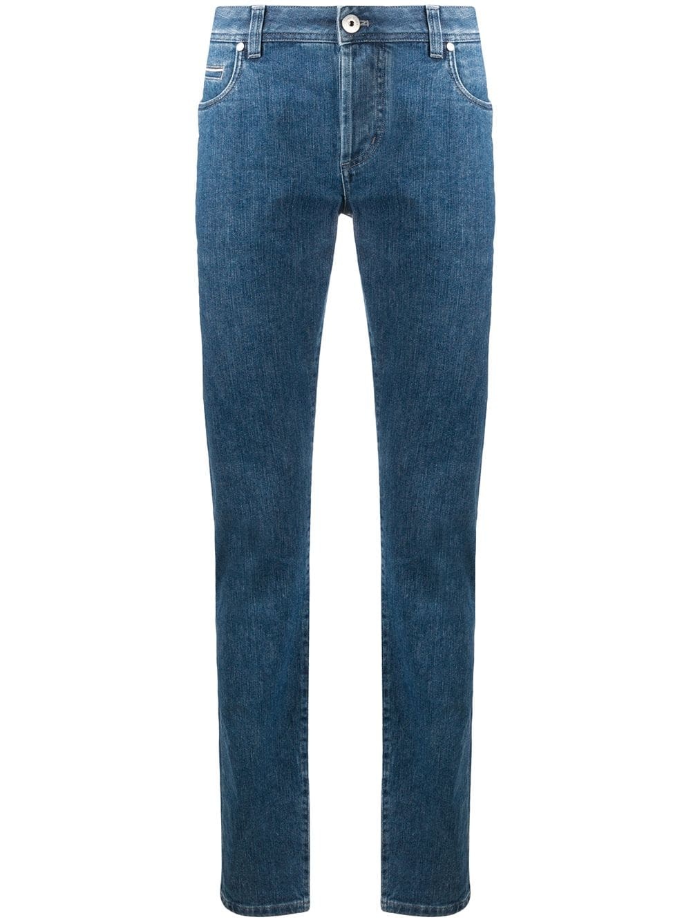 high rise straight-leg jeans - 1