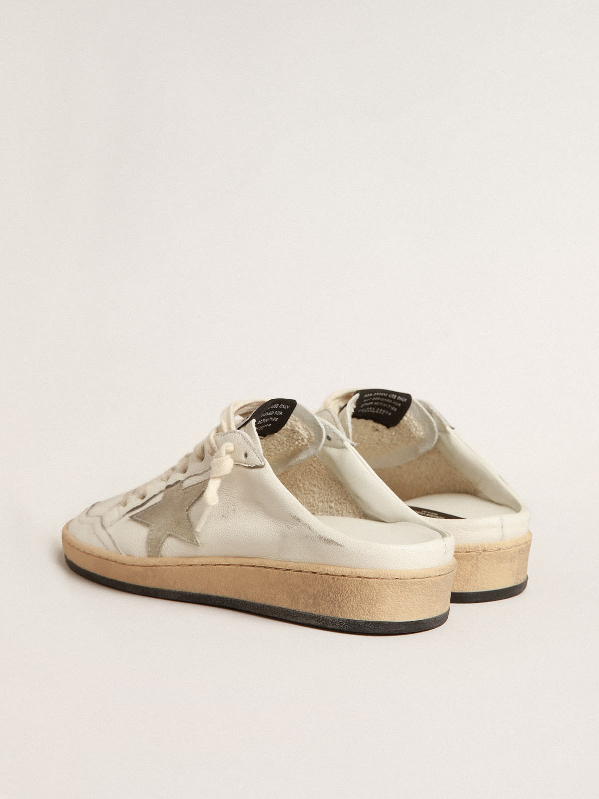 Ball Star Sabots in nappa leather with ice-gray suede star - 5