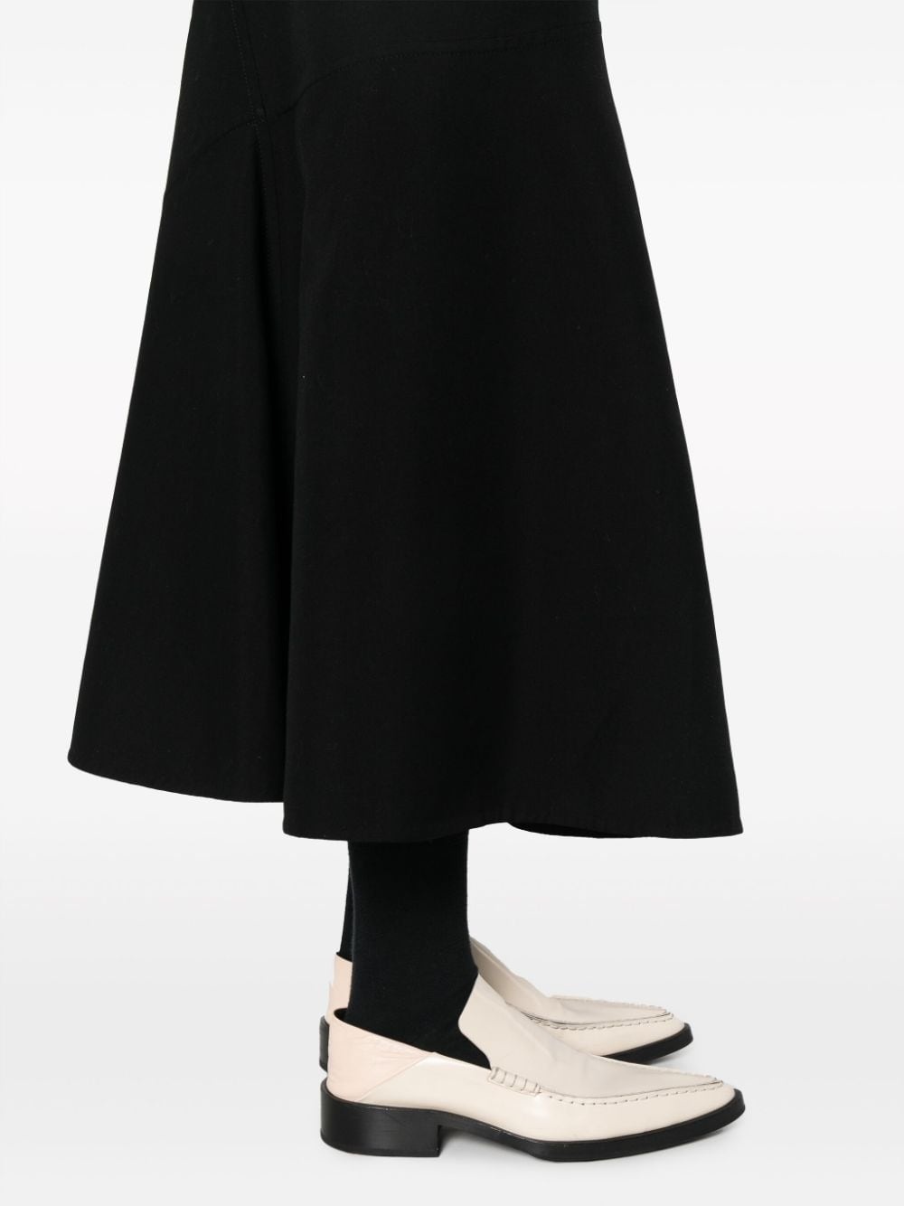 twill cotton-blend skirt - 5
