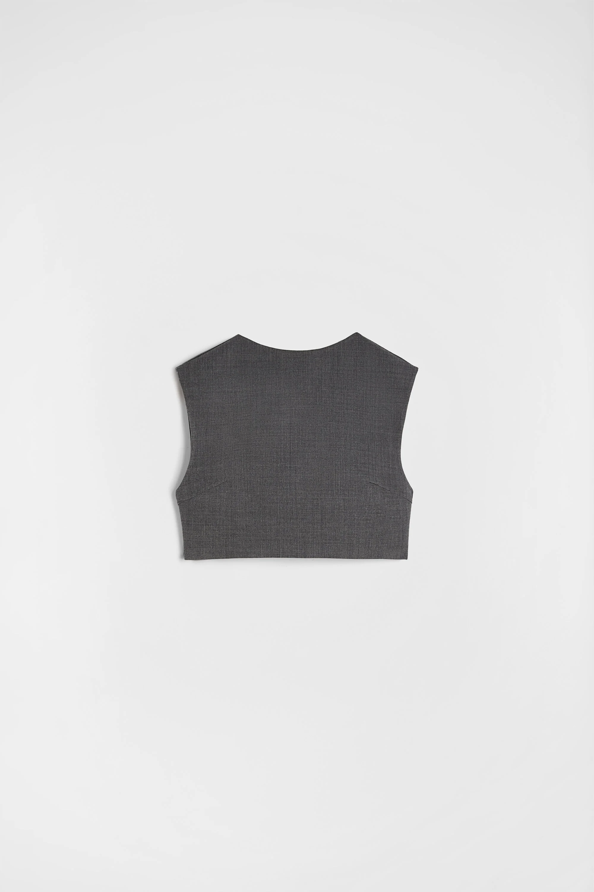 Wool Twill Cropped Top - 1