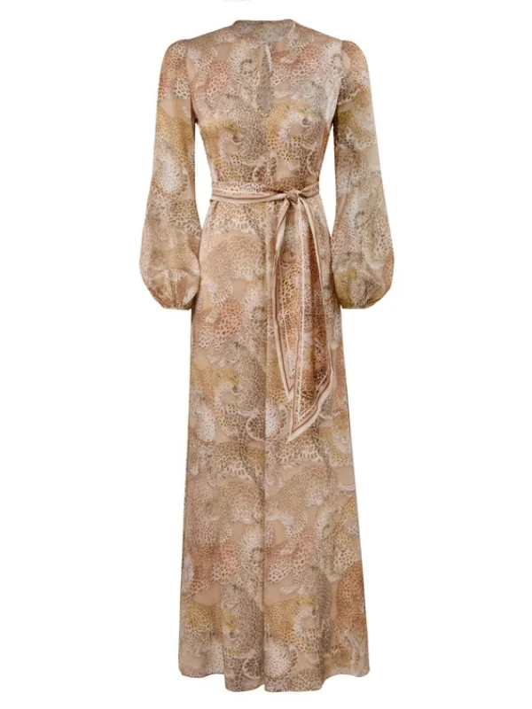 Rebellion Sheath Dress in Latte Leopard - 1