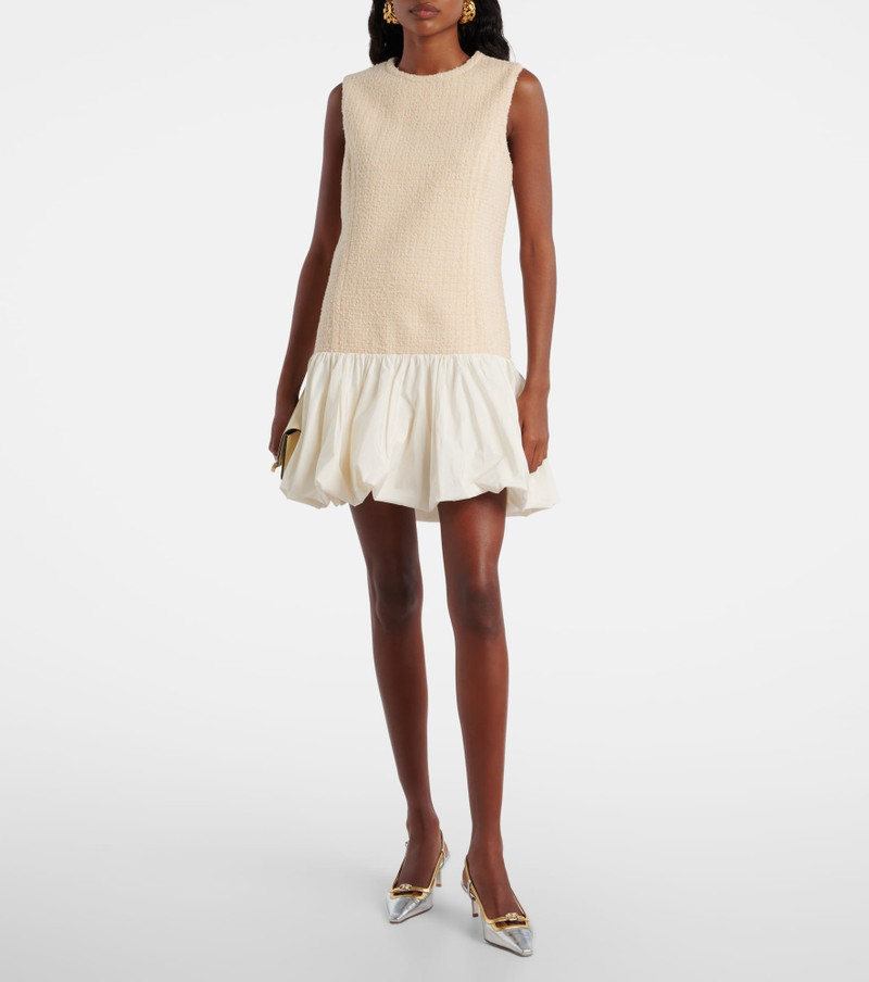 PATOU Tweed and faille minidress outlook