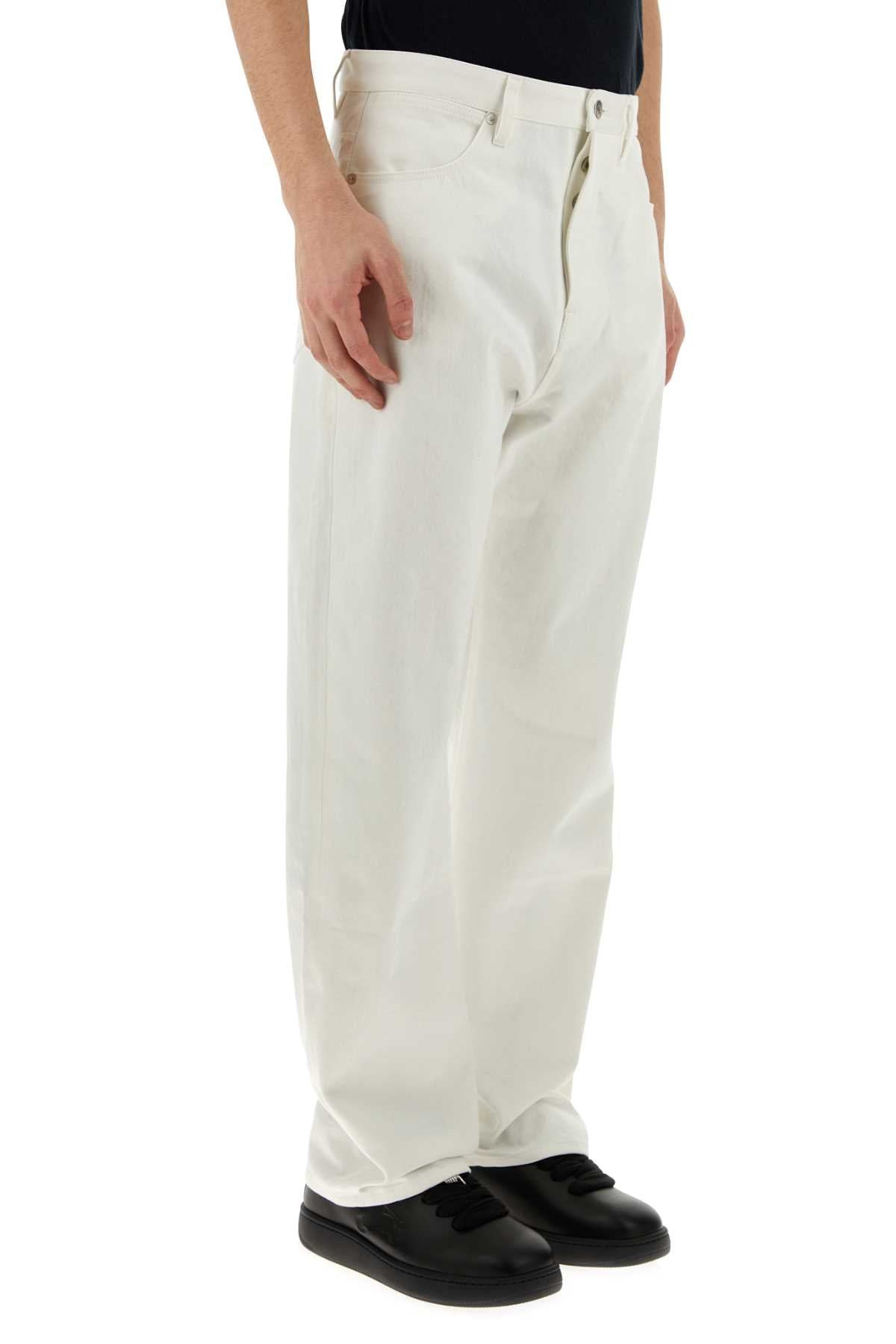 Jil Sander Men White Denim Jeans - 3