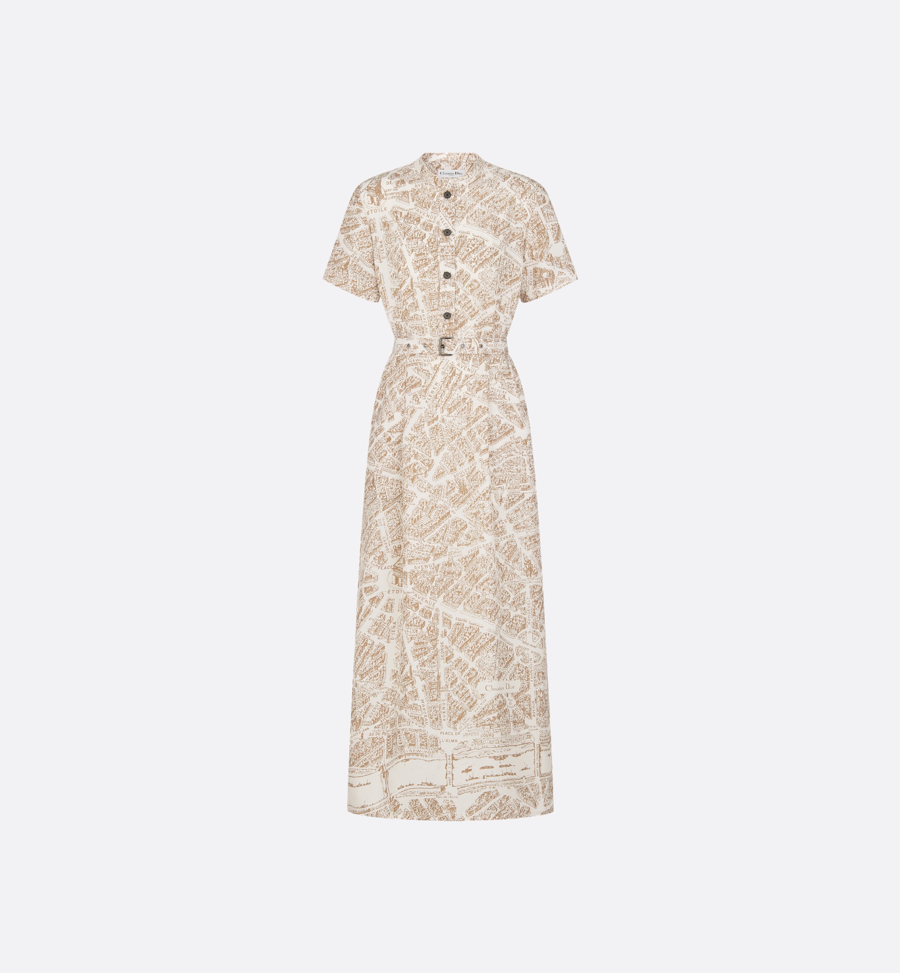 Long Belted Shirtdress - 1