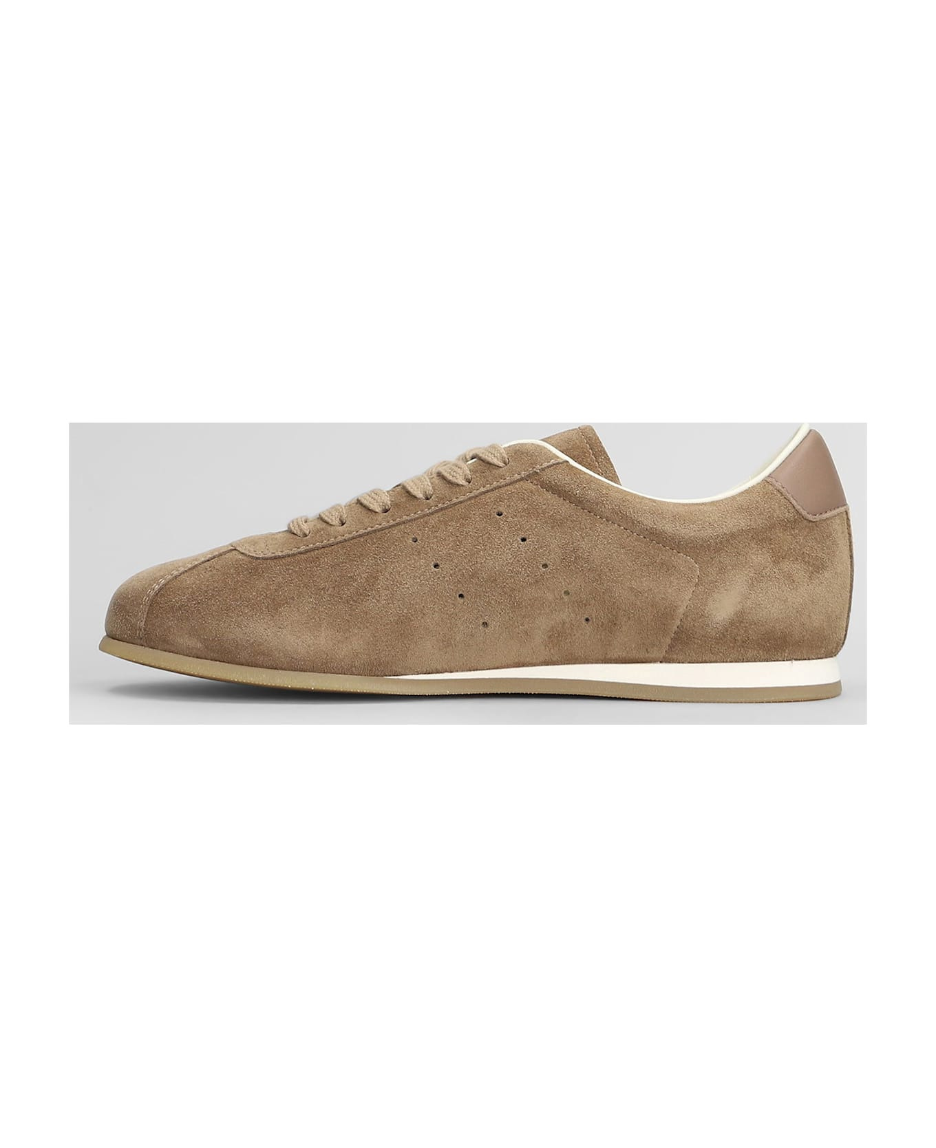 Driving Shoe Sneakers In Taupe Suede - 3
