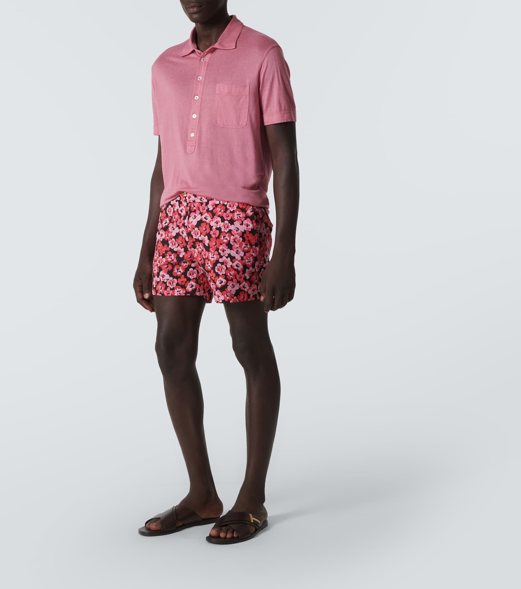 Silk and linen polo shirt - 2