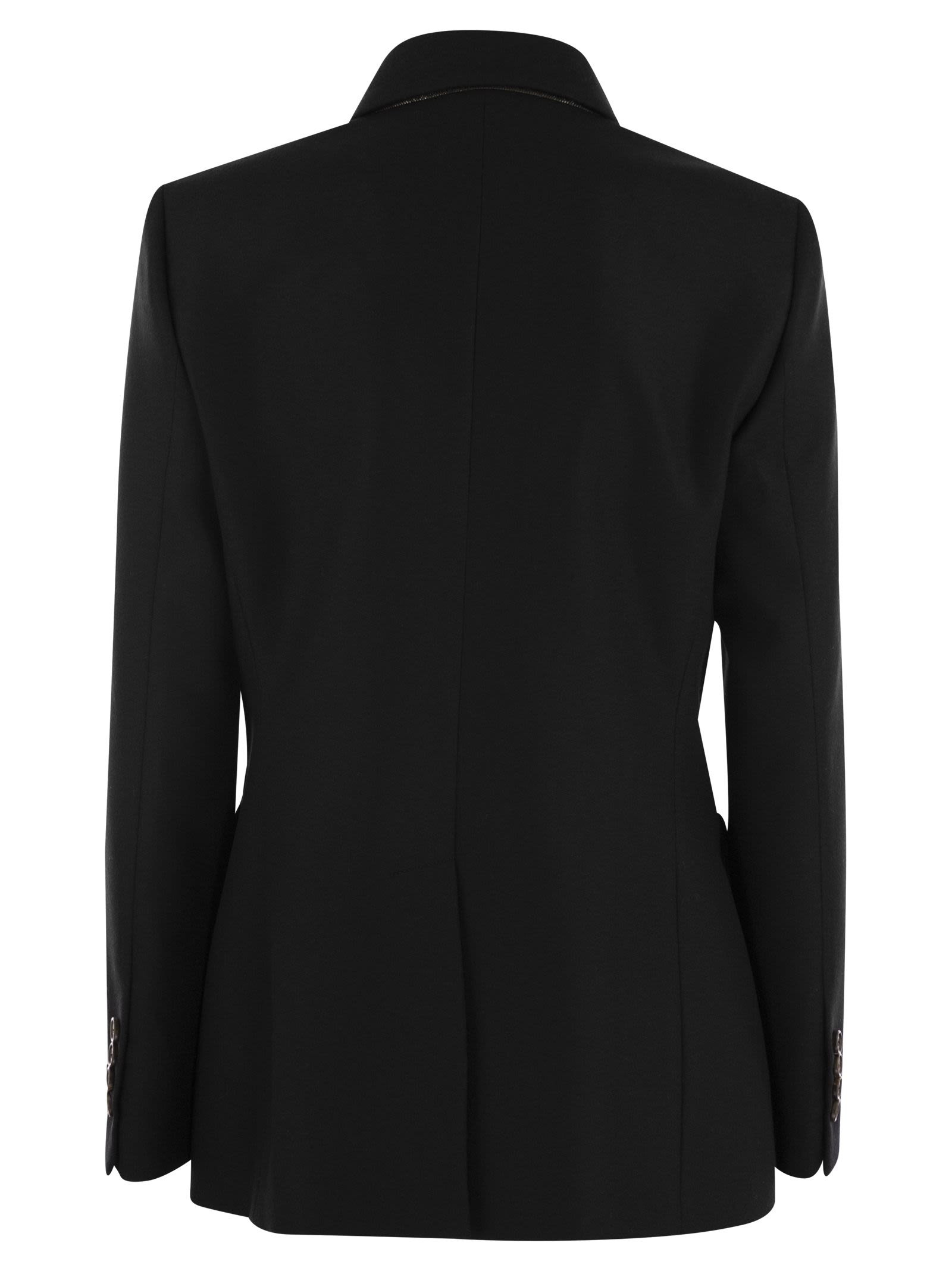 Brunello Cucinelli Women Wool And Cashmere Jacket With Necklace - 2