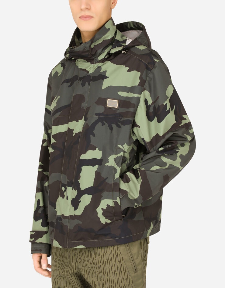 Camouflage-print nylon jacket - 4