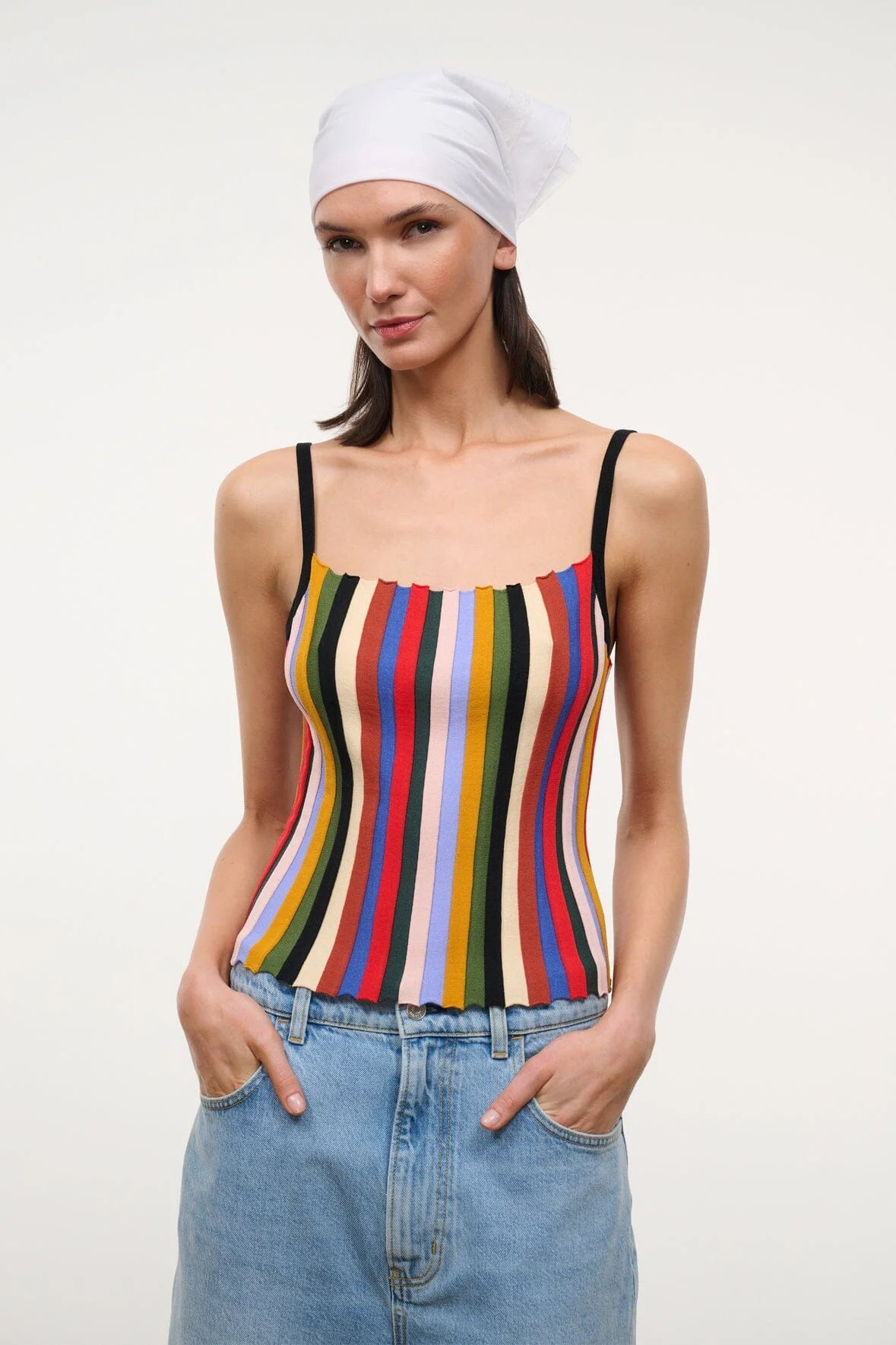 STAUD SKYE TANK ARTIST STRIPE - 1