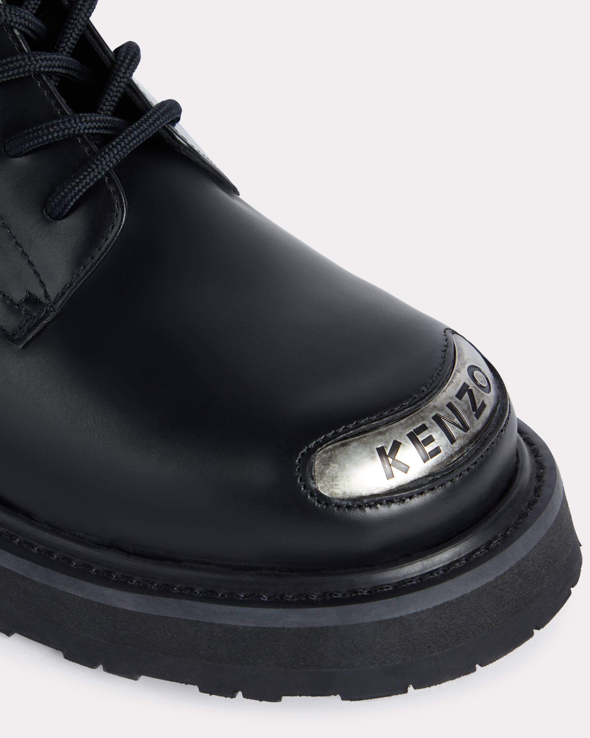 'KENZOSMILE' lace up boots in leather - 4