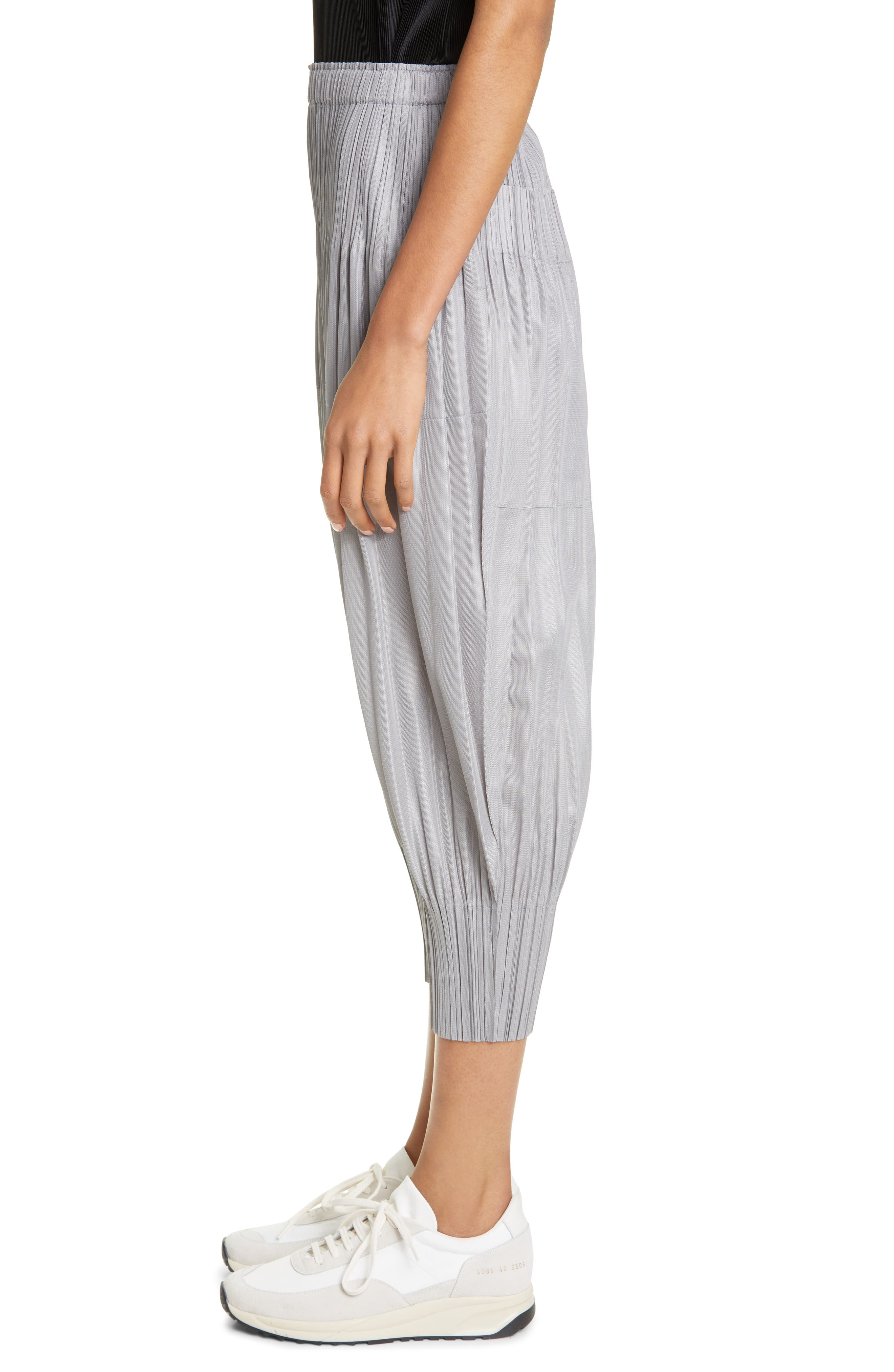 Pleats Please Issey Miyake Fluffy Basics Pants in Cool Grey at Nordstrom - 3