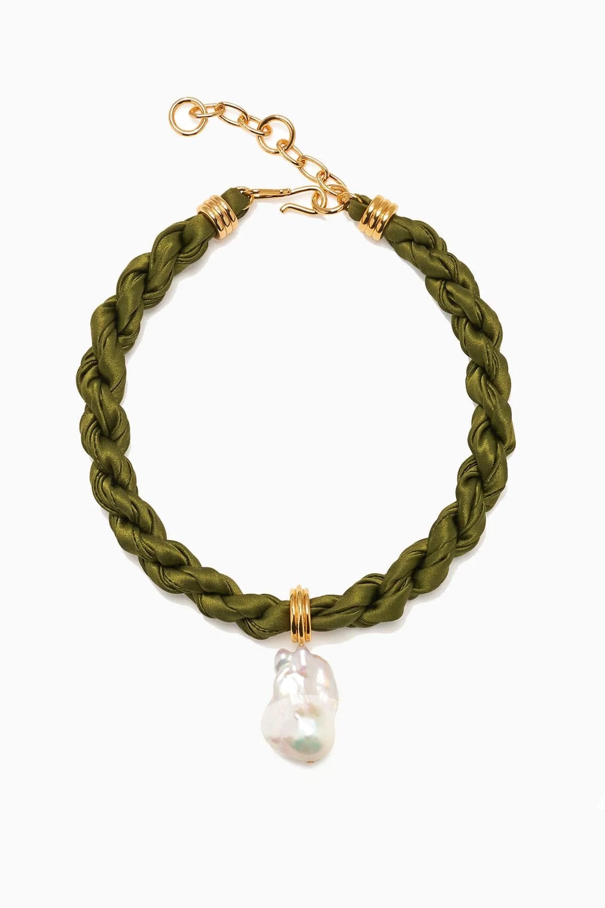 Woven Collar in Olive Branch/Green - 1