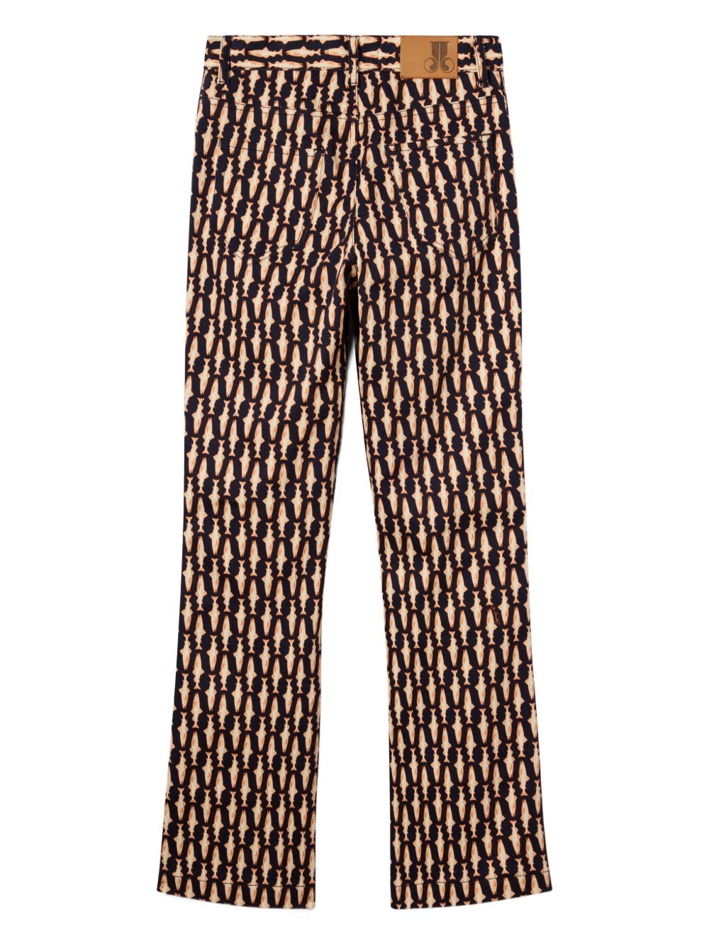 geometric-print flare jeans - 4