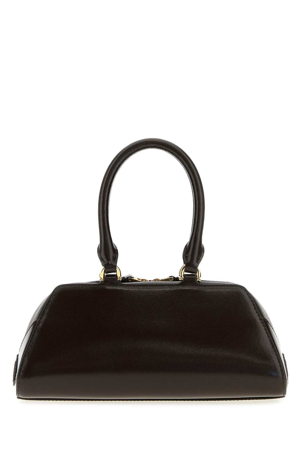Chocolate leather mini Antigona handbag - 3