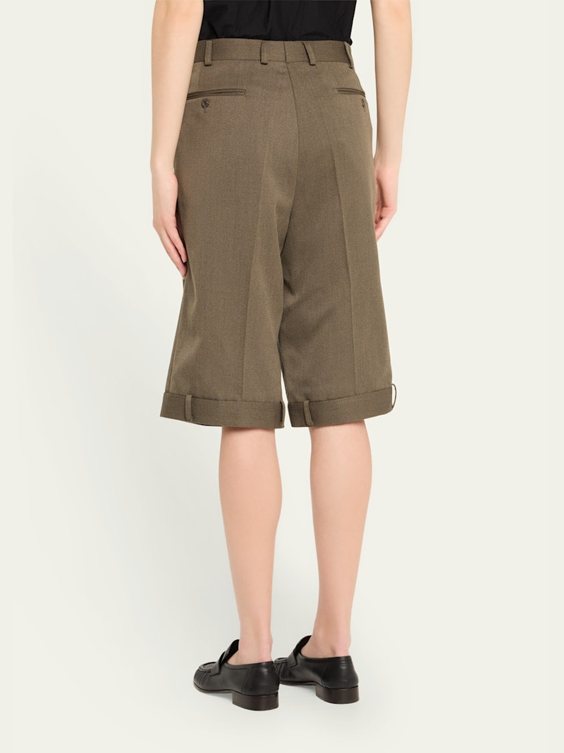 HODAKOVA Upside-Down Pleated Bermuda Shorts outlook