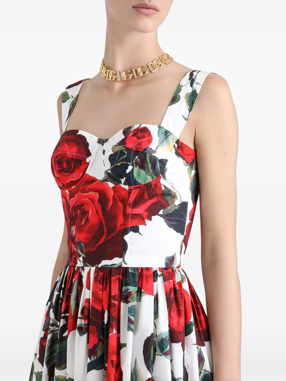 floral-print midi dress - 5