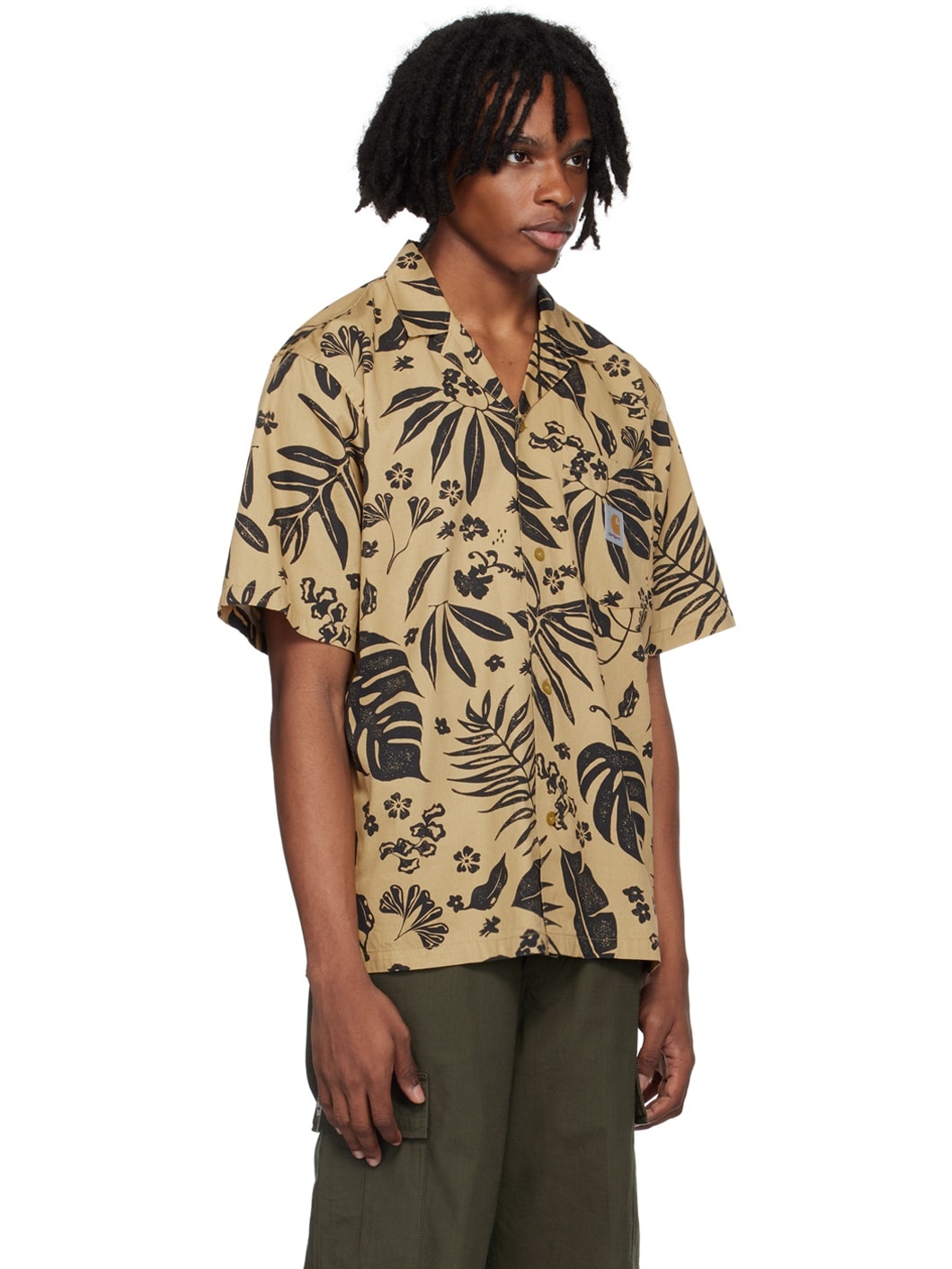 Tan Woodblock Shirt - 2