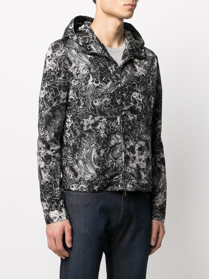 abstract-print hooded jacket 3