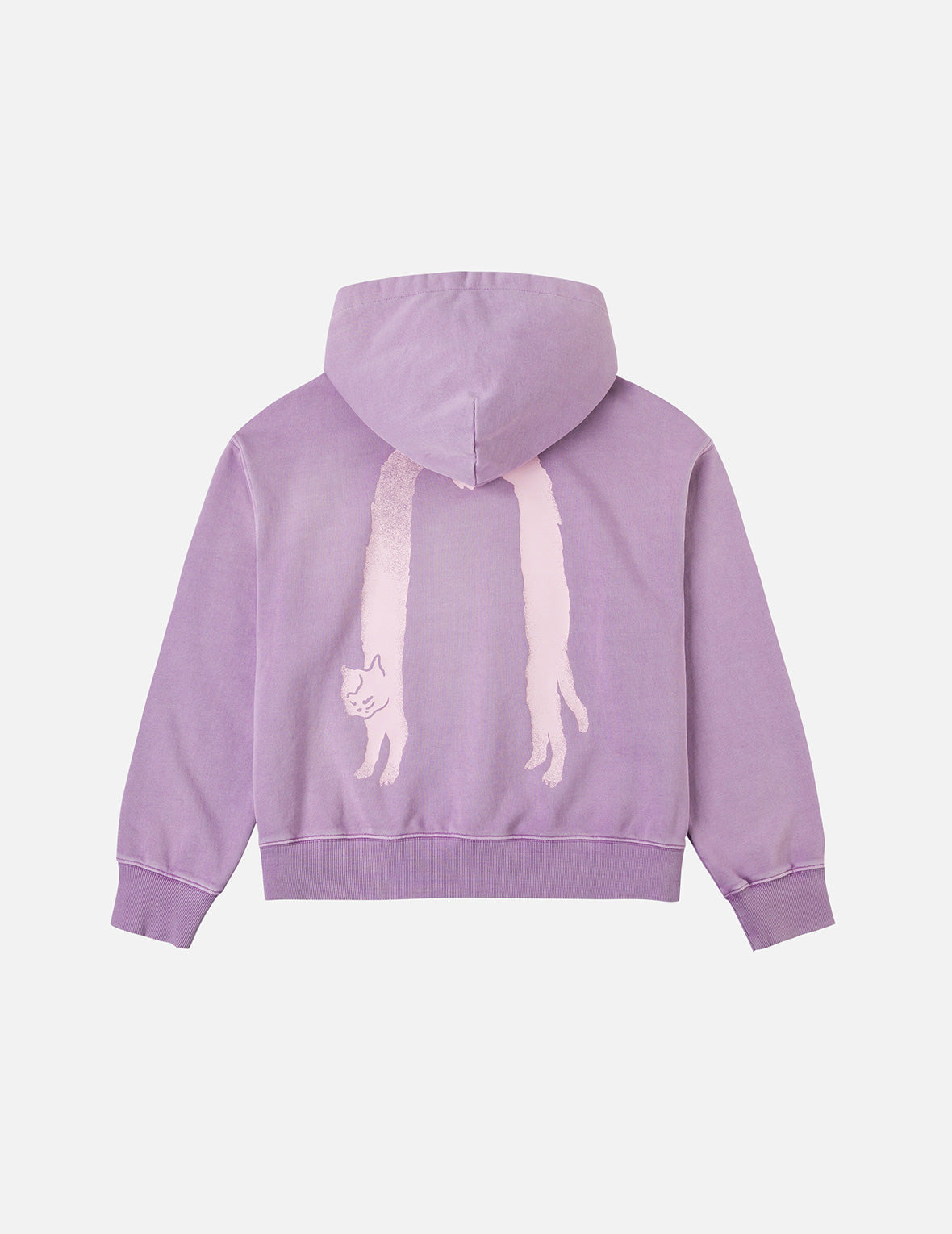Fuzzy Cat Daicock Print Cropped Hoodie - 3