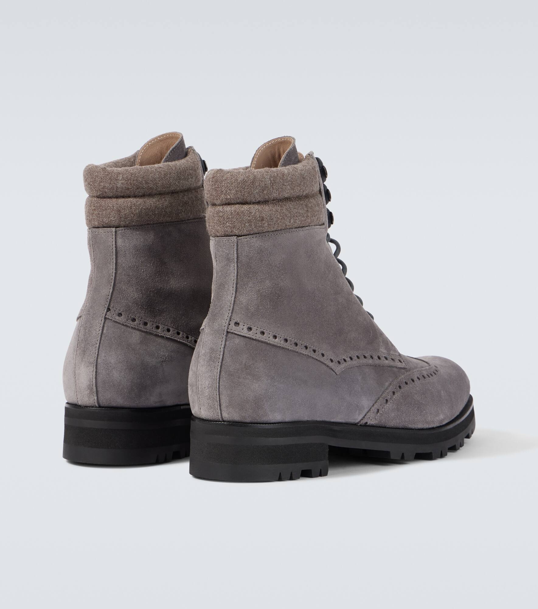 Sapele leather lace-up boots - 6