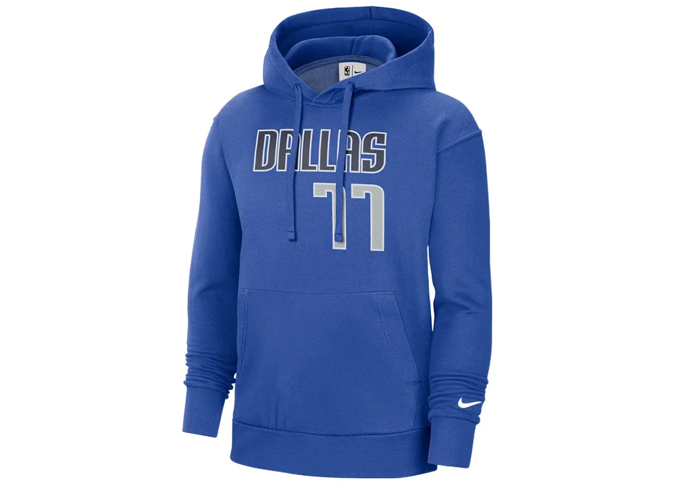 Nike NBA Dallas Mavericks Luca Doncic Essential Fleece Pullover Hoodie Blue - 1