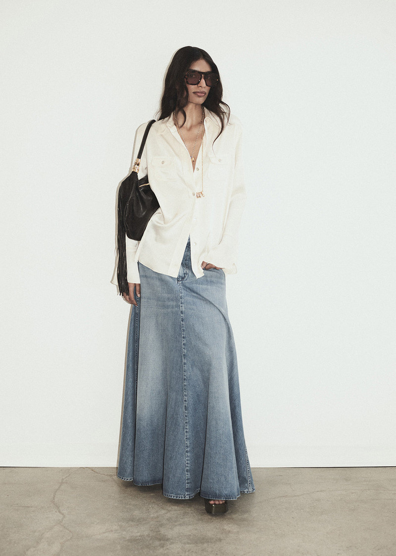 Tulip Sleeve Shirt In Cream 3