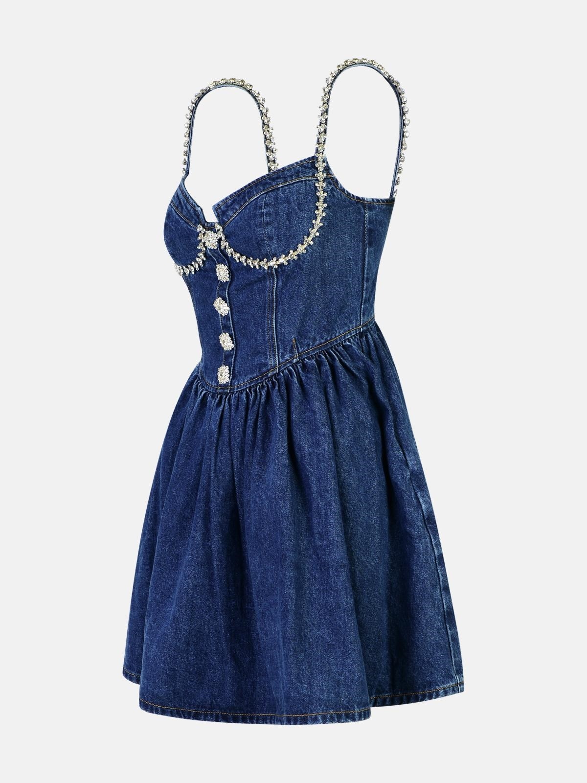 BLUE COTTON DRESS - 2