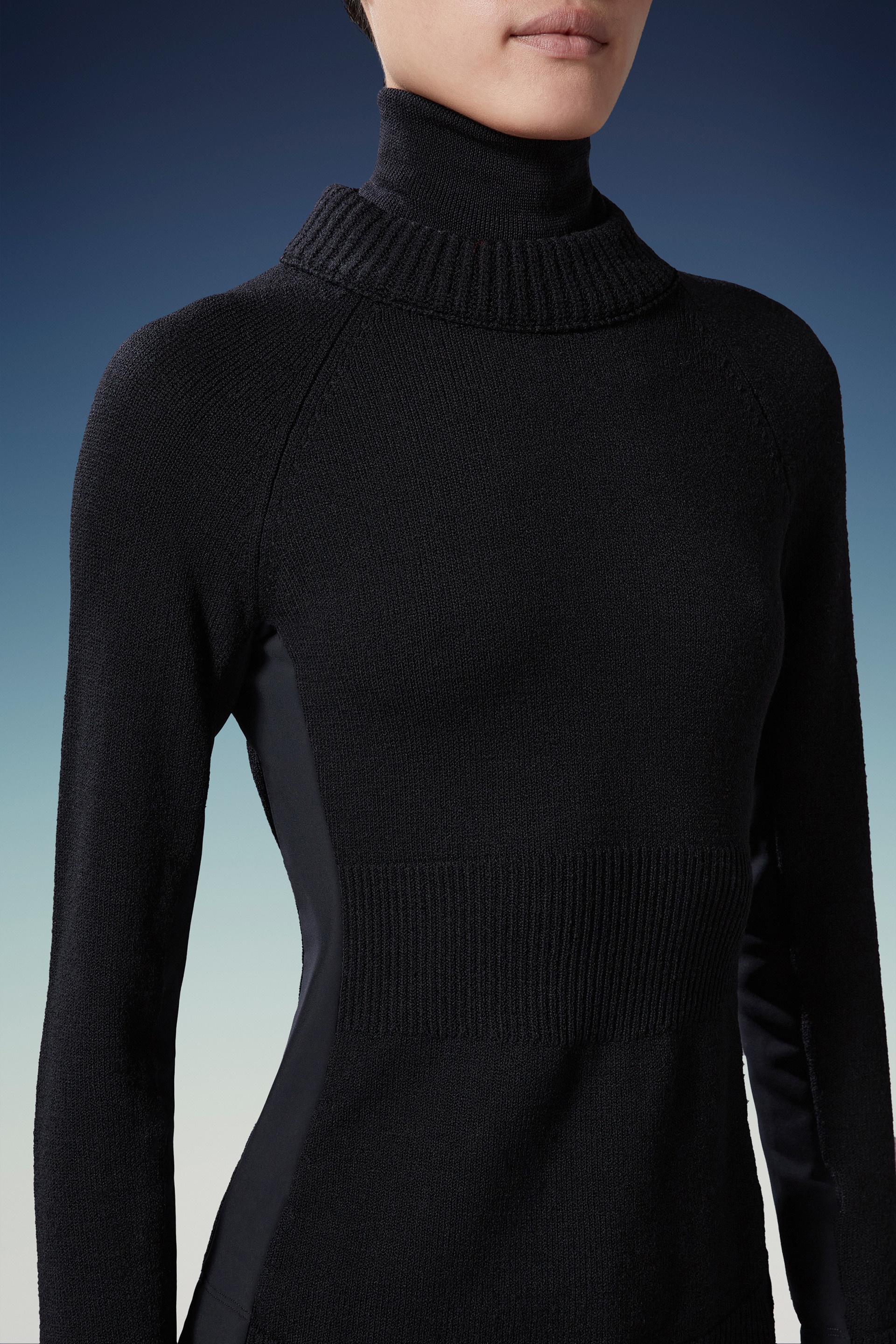 Wool & Fleece Turtleneck Sweater - 6