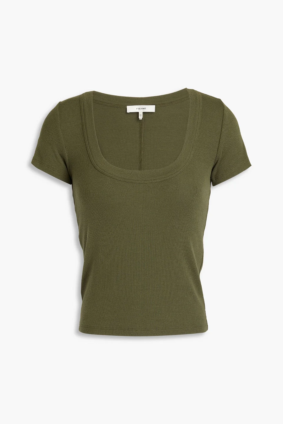 Ribbed stretch-modal jersey T-shirt - 1