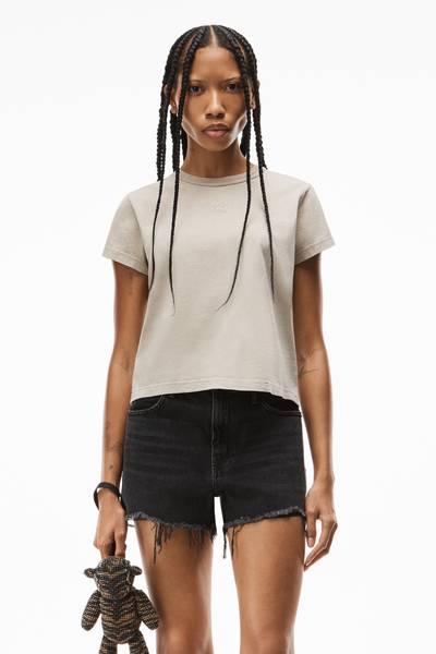 Alexander Wang PUFF LOGO SHRUNKEN TEE IN COTTON JERSEY outlook