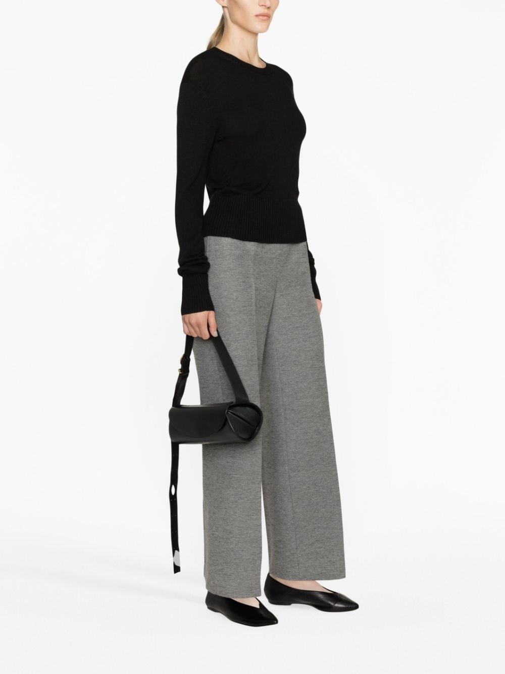 crew-neck ribbed jumper - 2