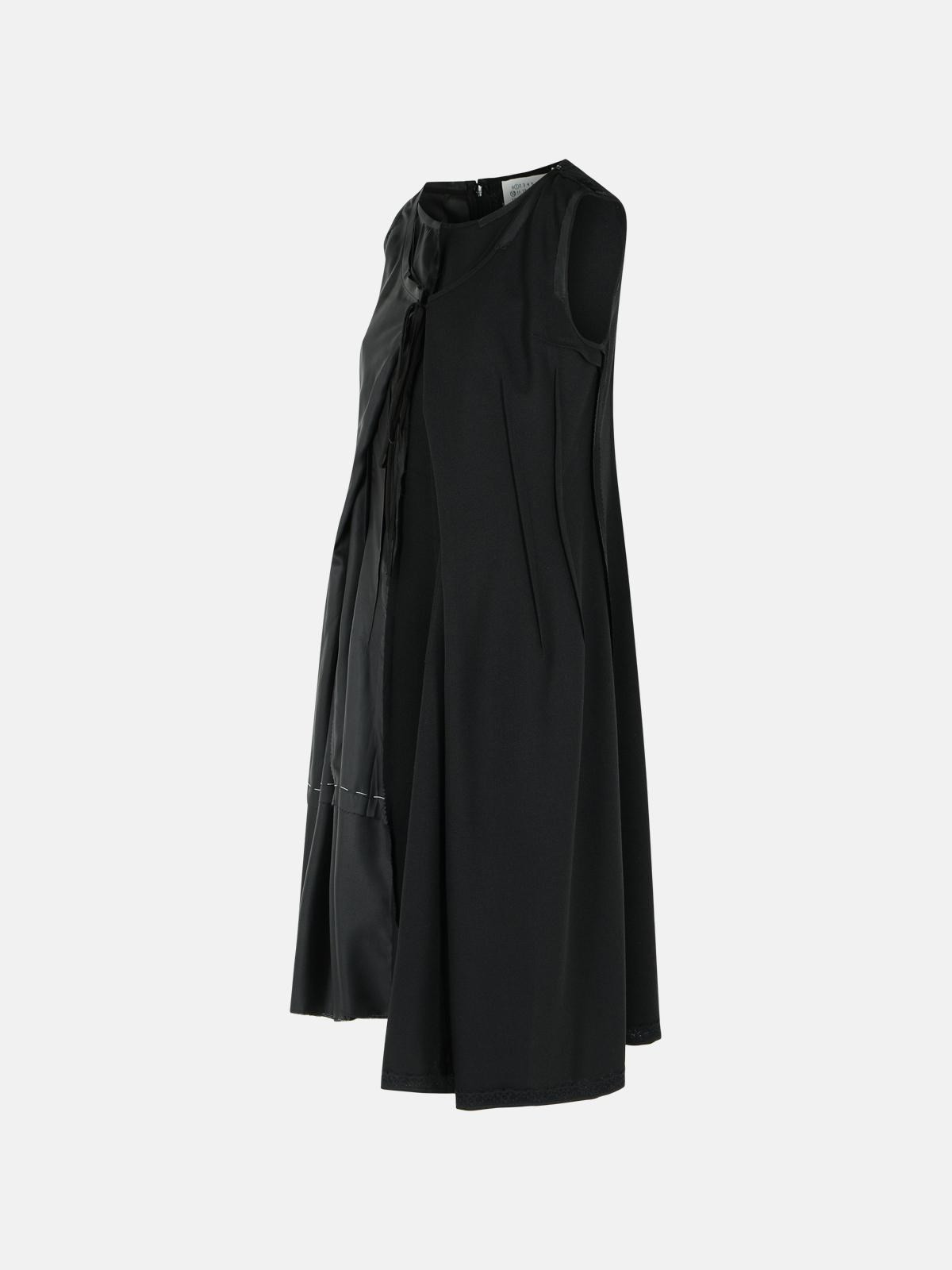 BLACK CUPRO BLEND DRESS - 2