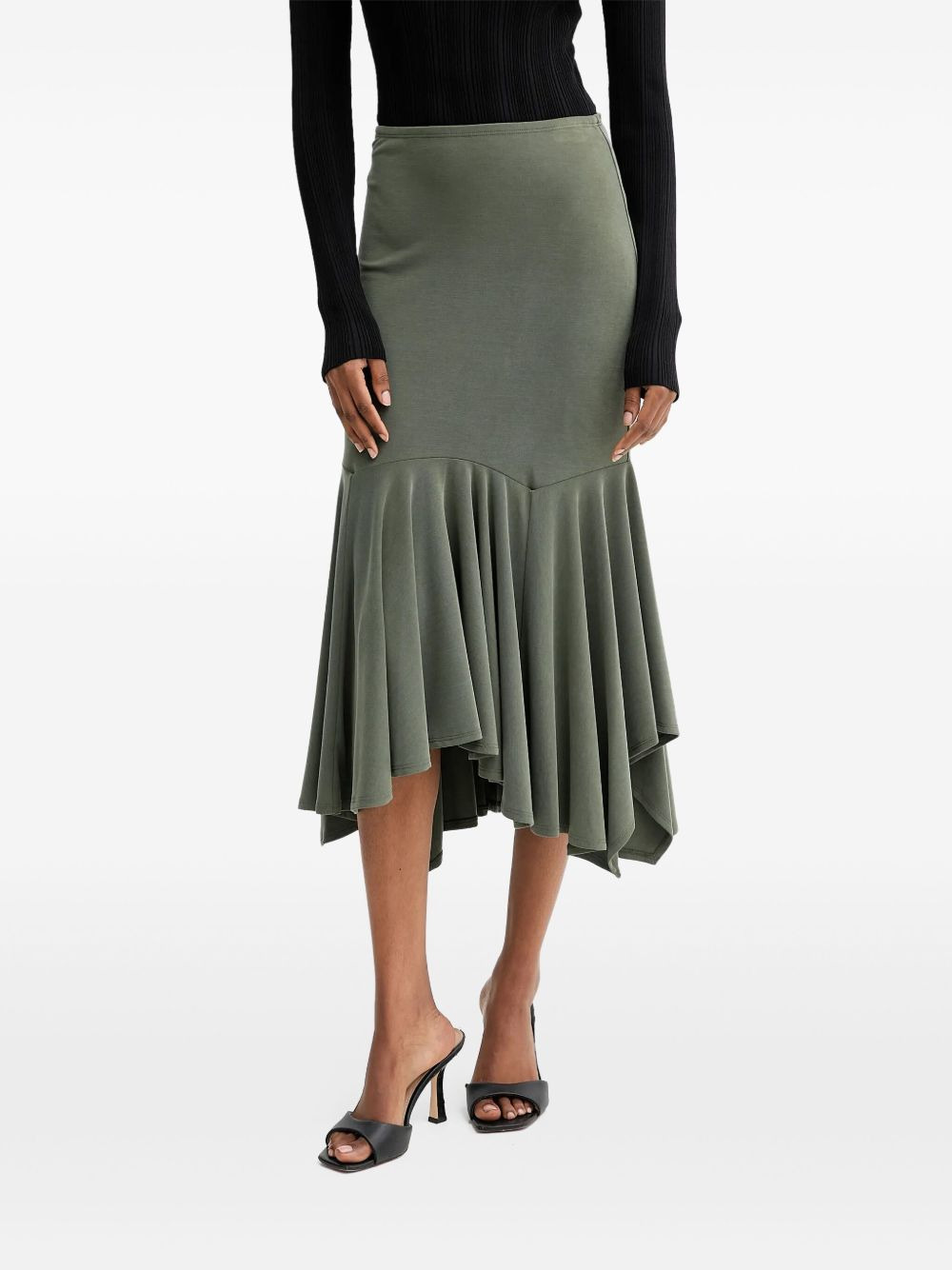 ruffled asymmetric skirt - 2
