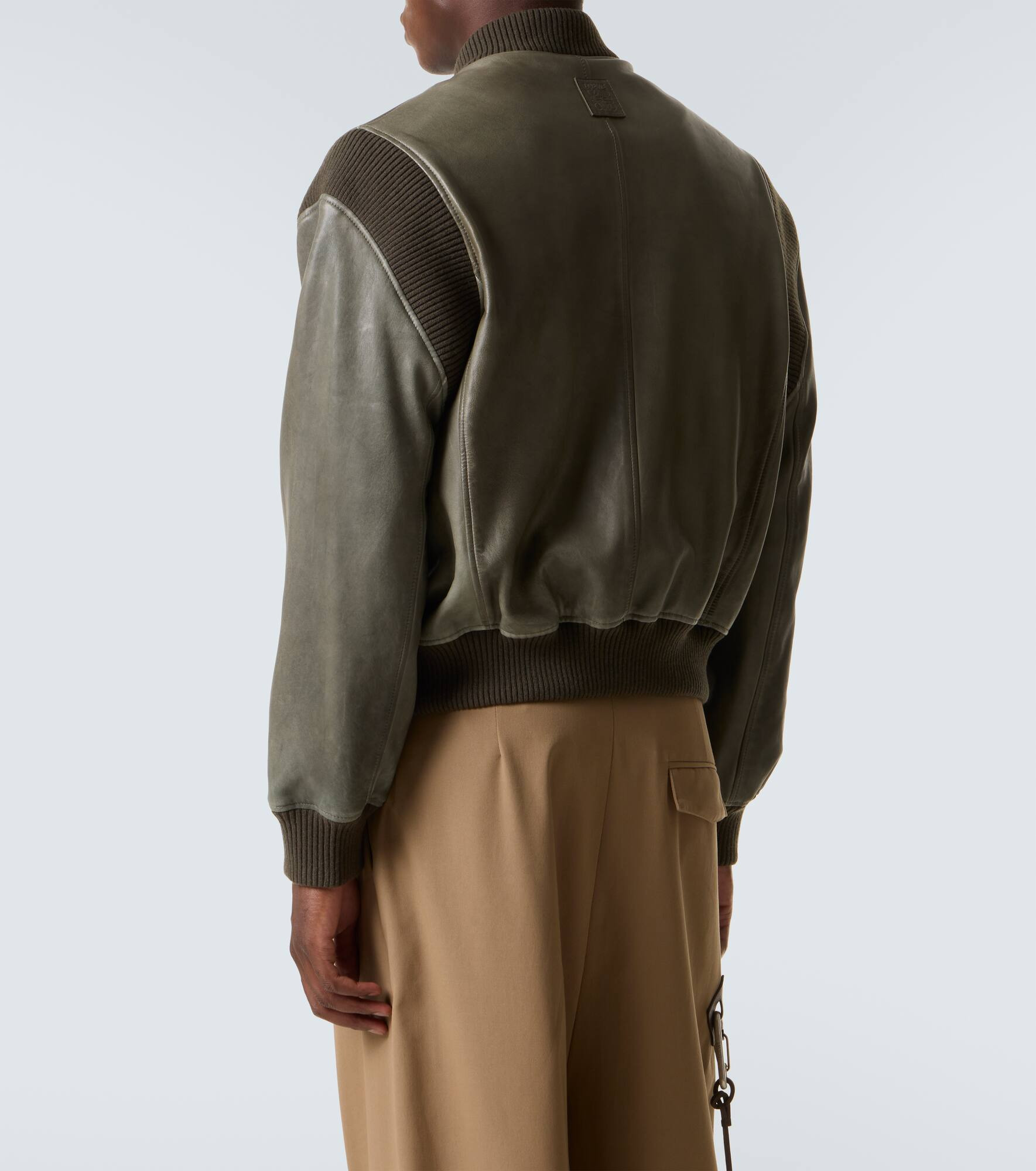 Leather bomber jacket - 4