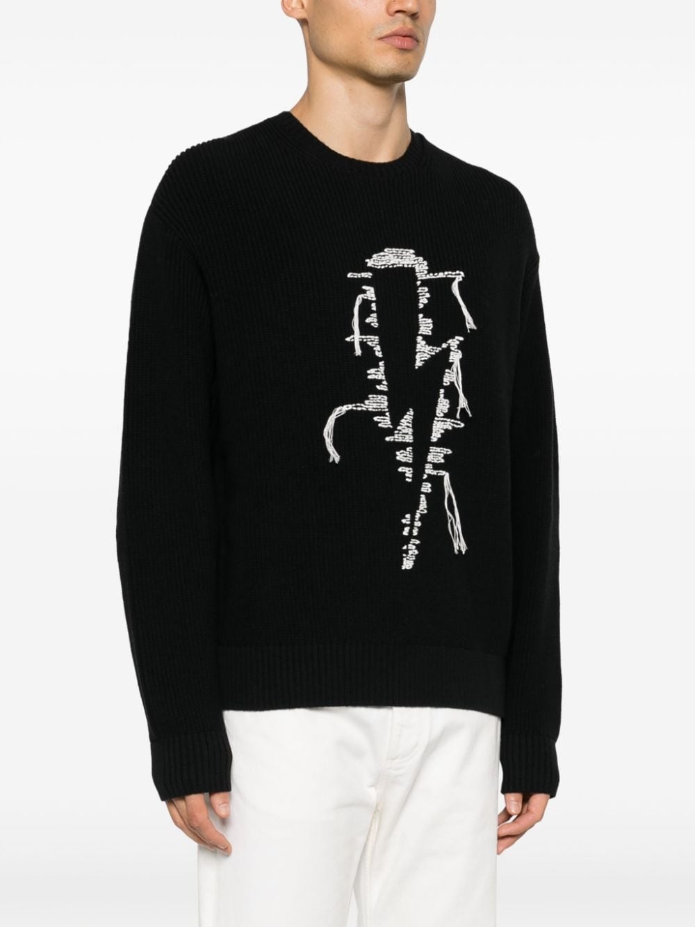 bolt-motif cotton-blend jumper - 5