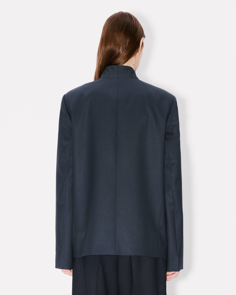 'KENZO Weave' kimono blazer in wool jacquard 5