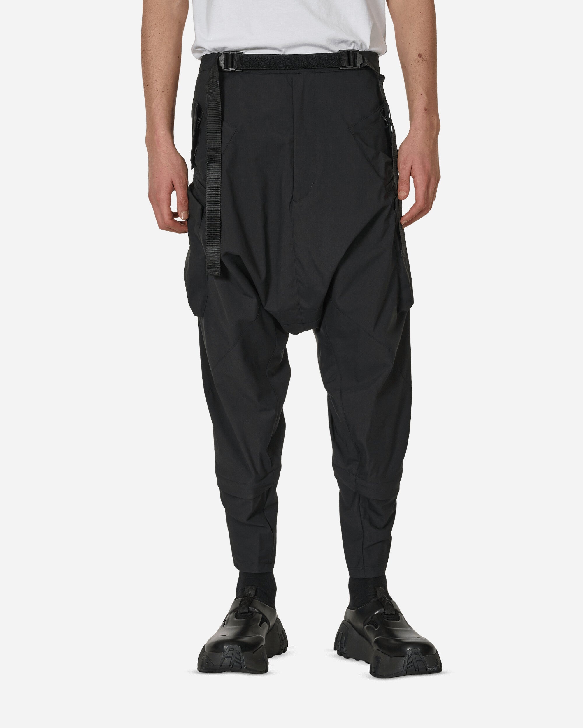 Encapsulated Nylon Articulated Cargo Trousers Black - 1