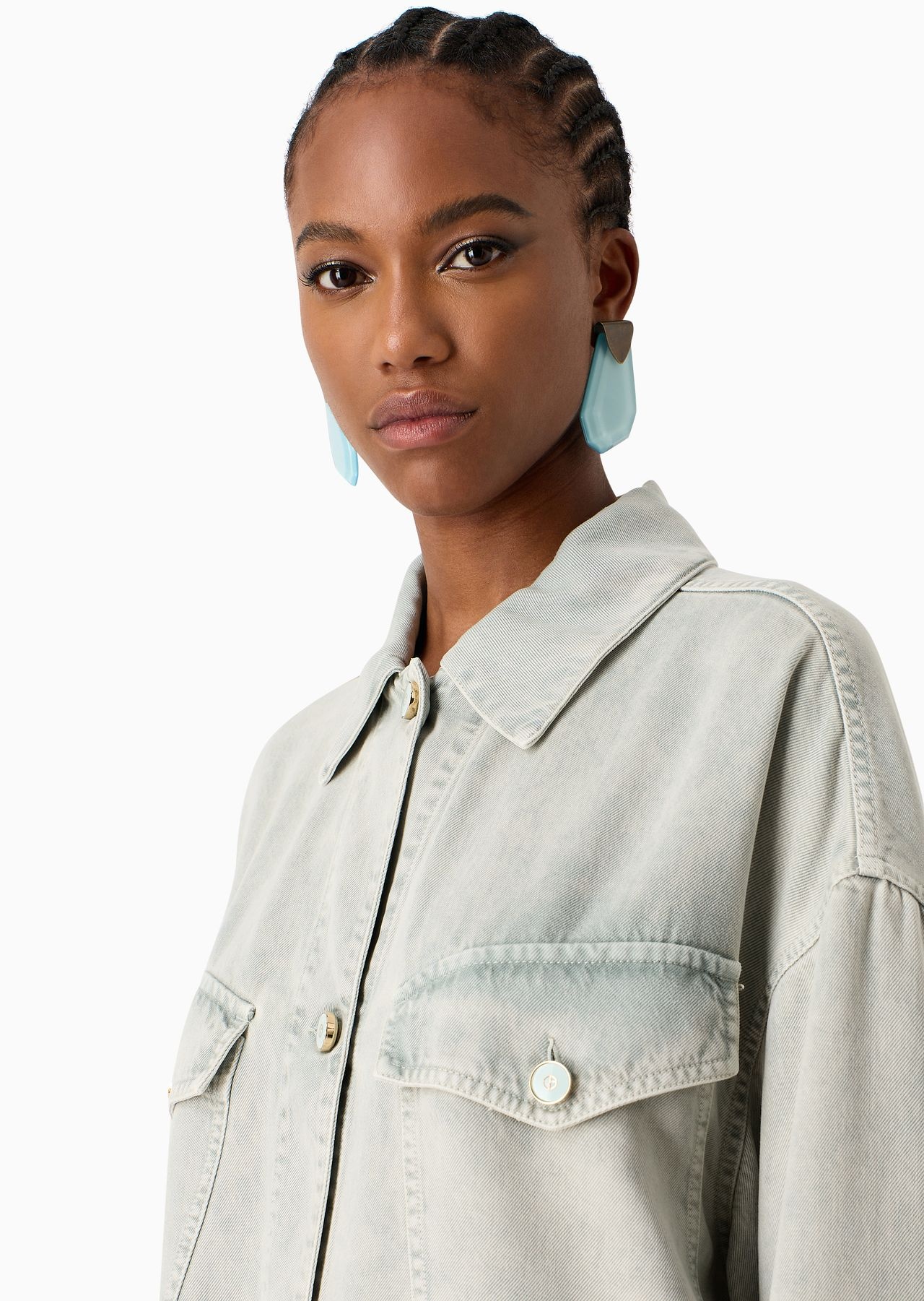 Denim Collection Lyocell shirt jacket - 5