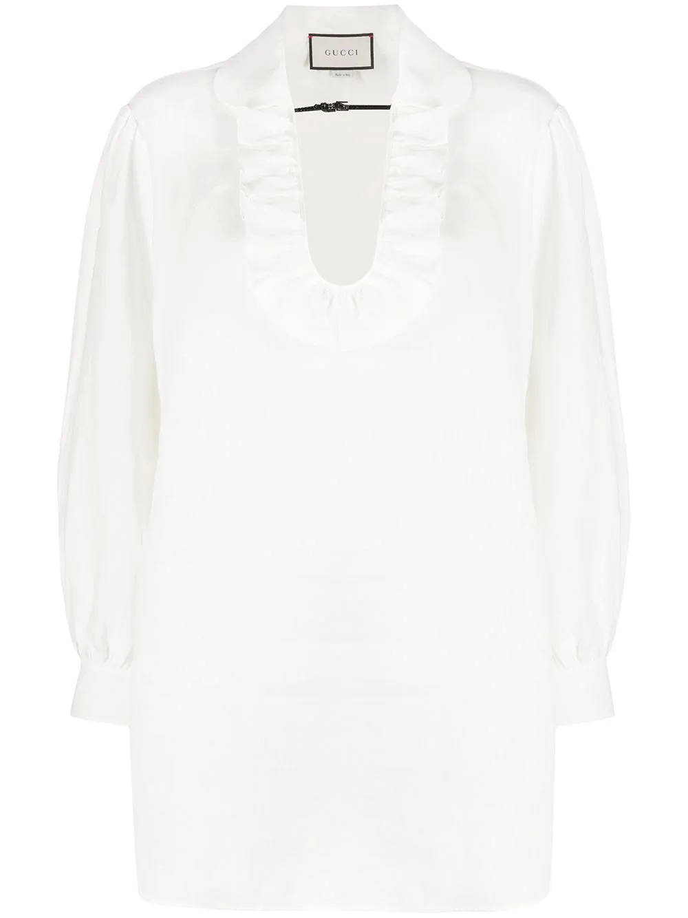 ruffled neck blouse - 1