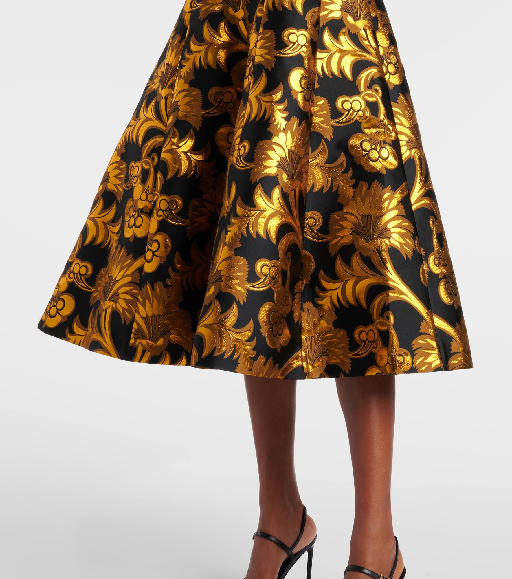 Semi-sheer strapless lamé maxi dress - 5