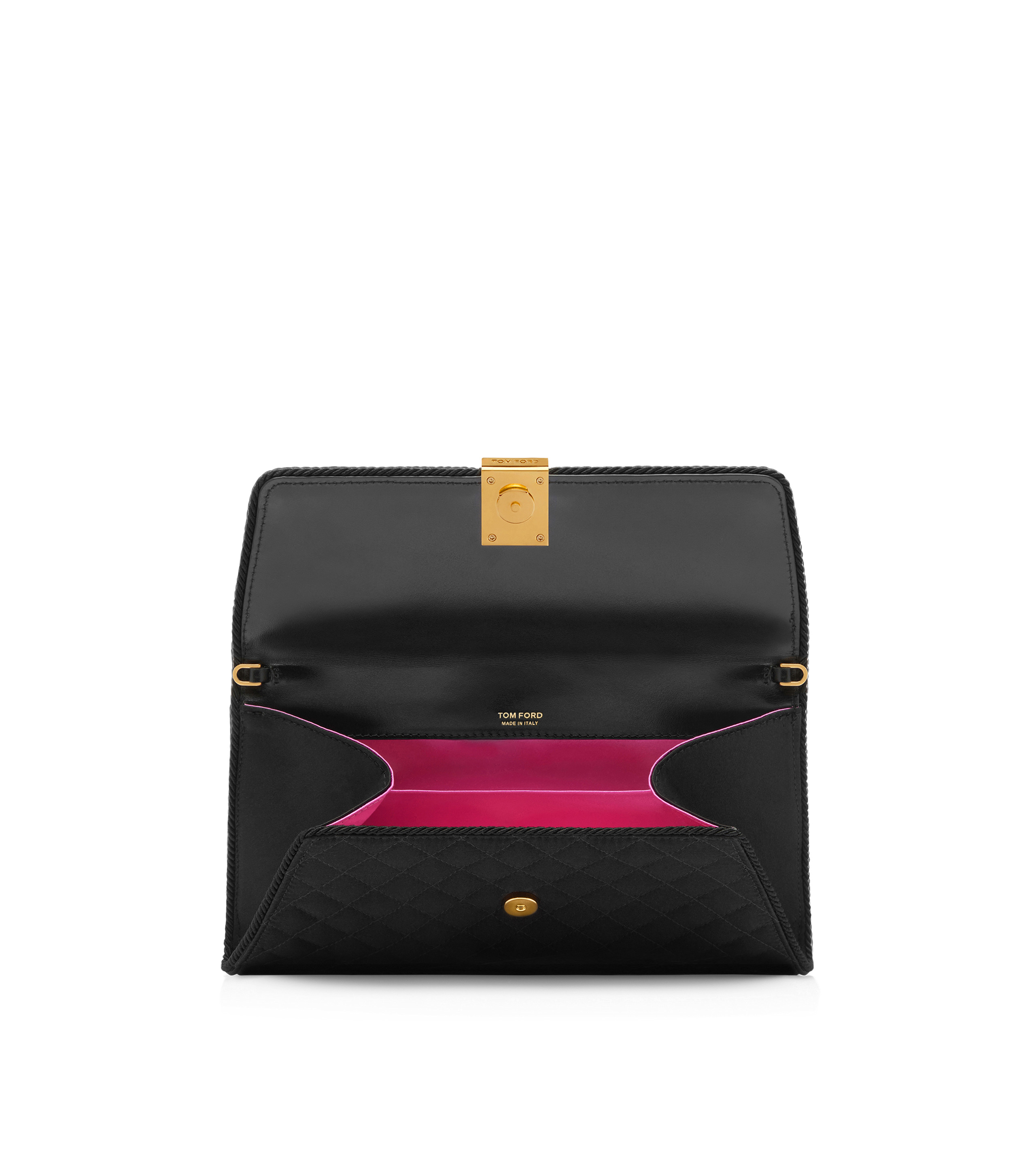 QUILTED SATIN NOBILE CLUTCH - 4