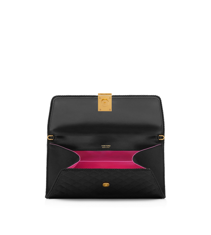 QUILTED SATIN NOBILE CLUTCH 4