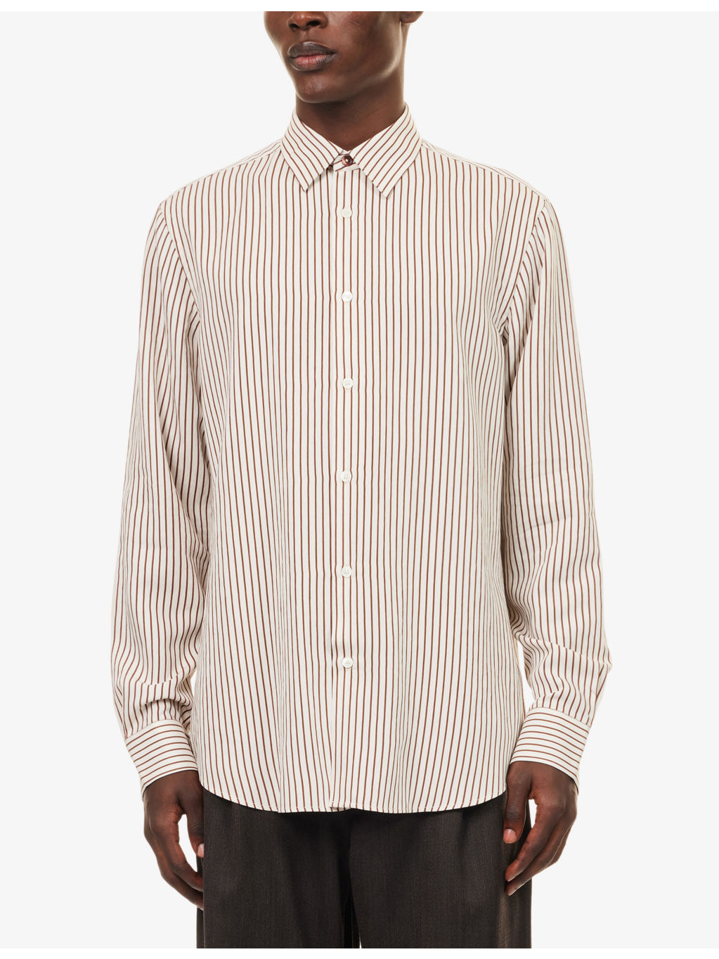 Striped Long-Sleeve Woven Shirt - 3