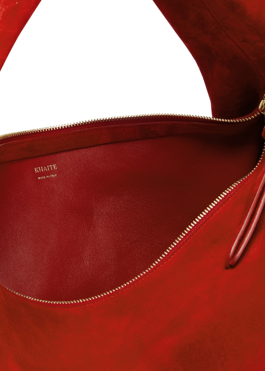 Khaite Olivia Medium Suede top Handle bag - 4