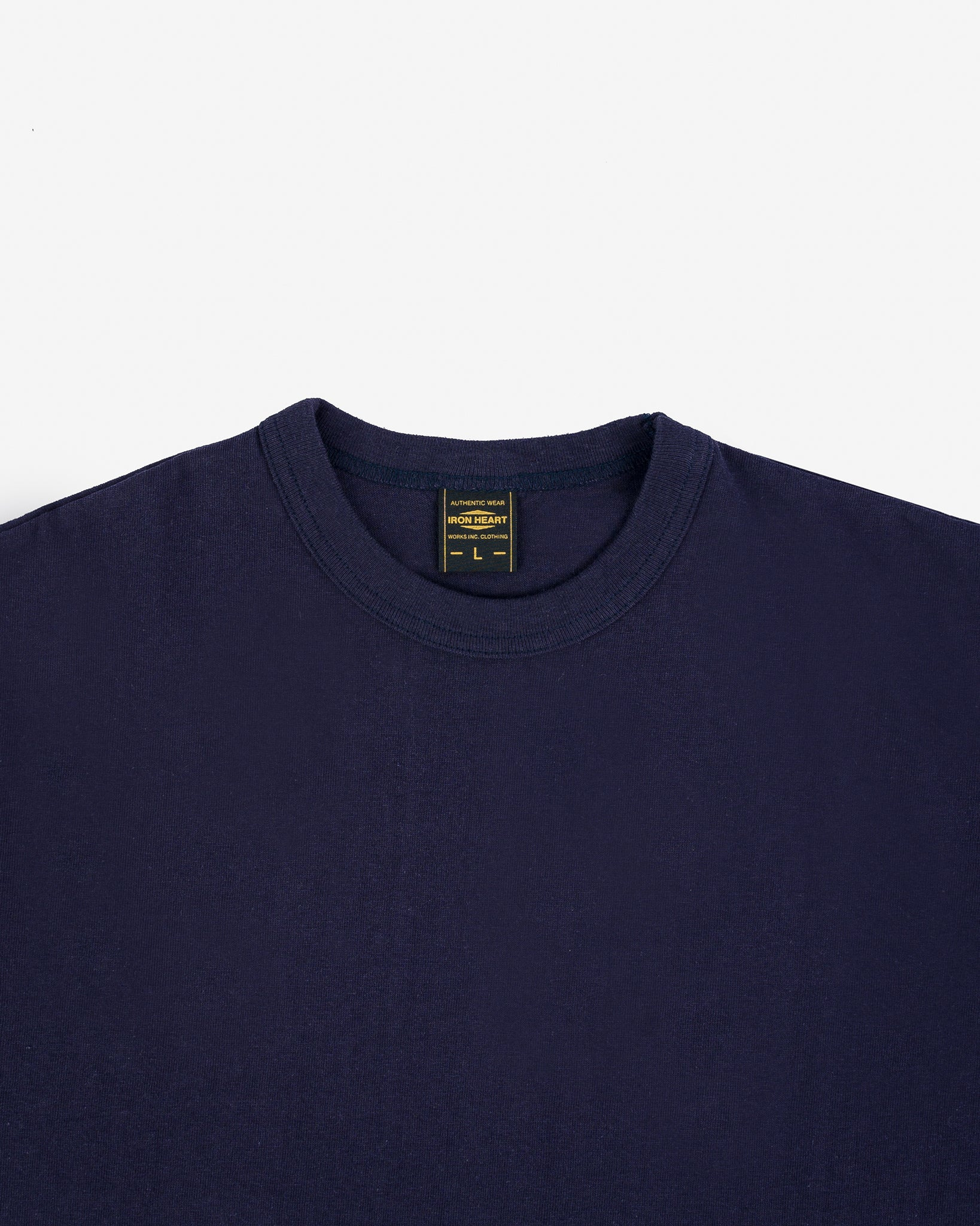 IHT-1610-NAV 6.5oz Loopwheel Crew Neck T-Shirt - Navy - 6