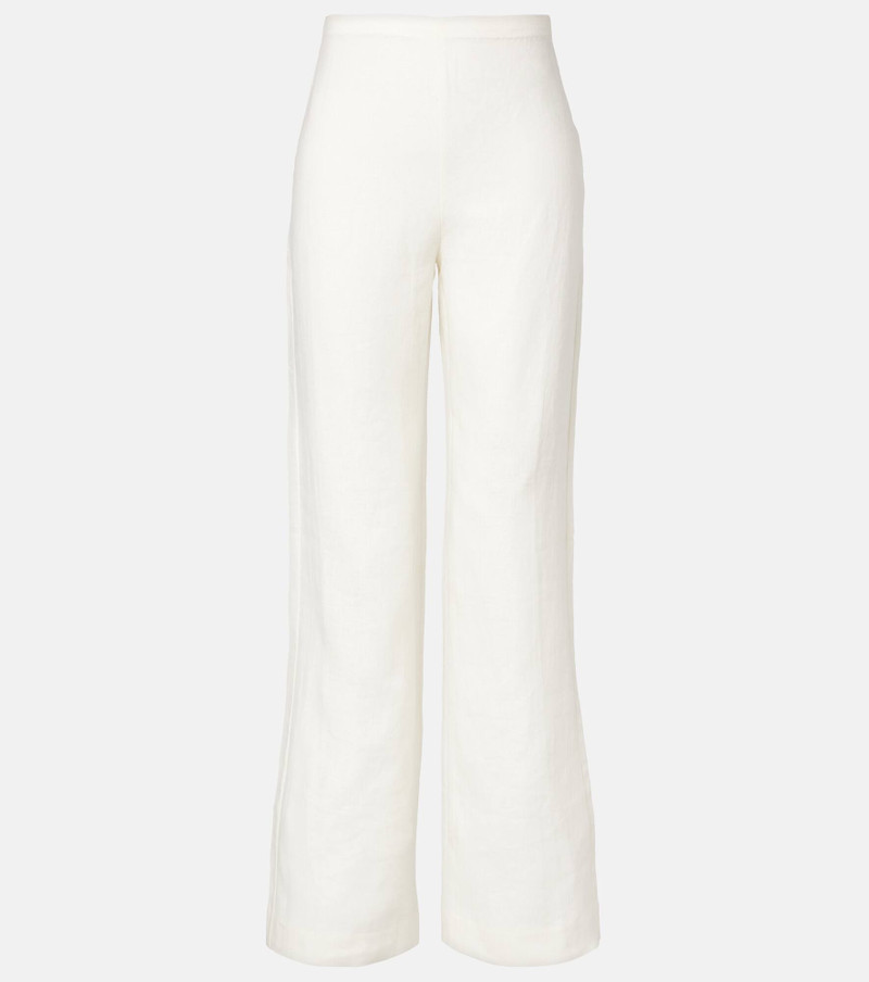 Ilride high-rise linen straight pants 1