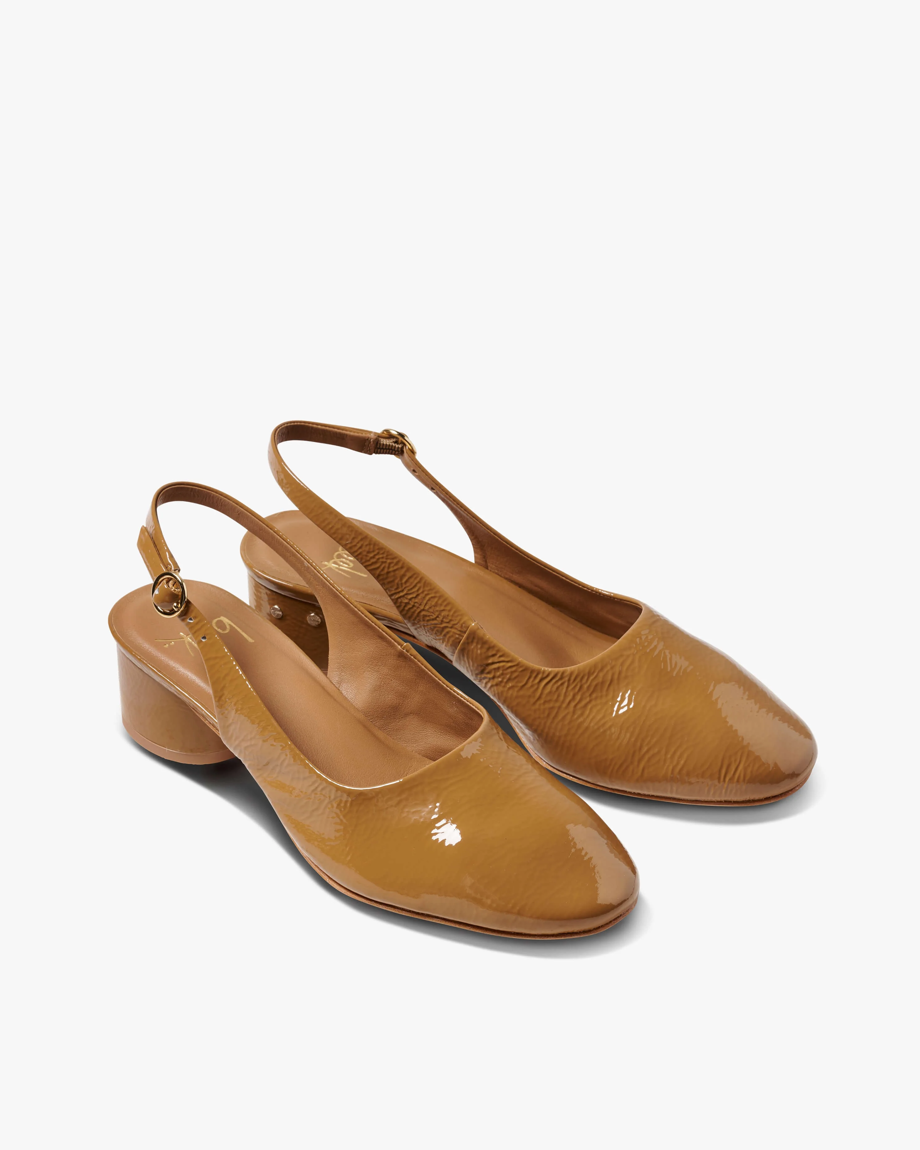 Lora Patent Leather Ballet Slingback Heel - 1