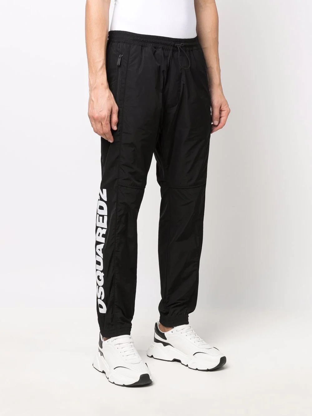 logo print track pants - 3